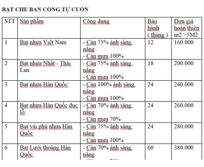 Báo giá phân phối bạt che tại Nam Định
