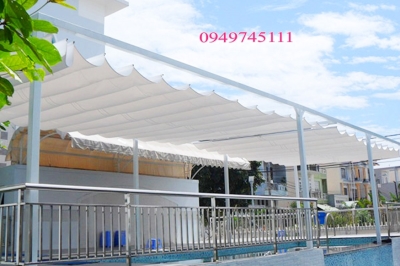 Bạt mái xếp di động lượn sóng tại Đảo Rều Hạ Long