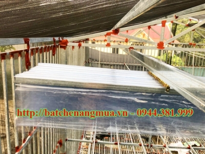 bạt nhựa trong di động che mưa cho vườn lan