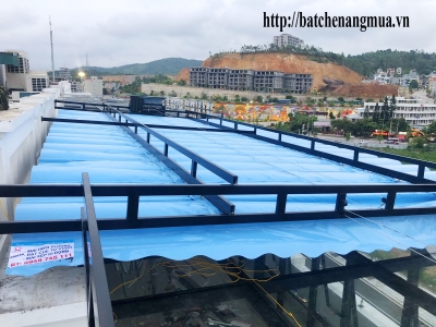 Mái bạt xếp quán bia