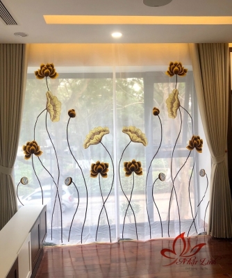 Rèm vải hoa văn
